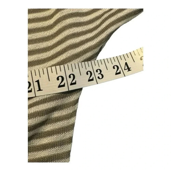 LOFT Women's Striped Short Sleeve Open Cardigan Sweater Petite L/XL Multicolor - Picture 4 of 7